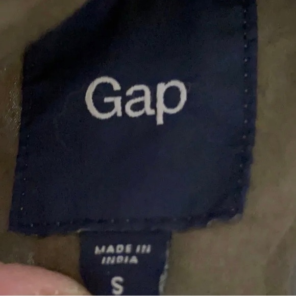 VINTAGE Gap Utility Style Jacket Womens Small Green Button Front Cargo Pockets - Picture 4 of 5